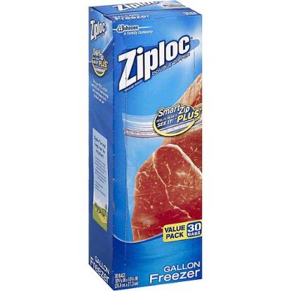 Picture of Ziploc Freezer Bags Double Zipper Gallon Value Pack 28 Ct