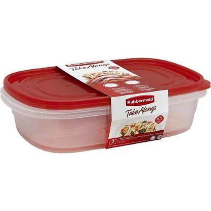 Picture of Rubbermaid Take Alongs Containers With Lids Large Rectangle 2 Pk