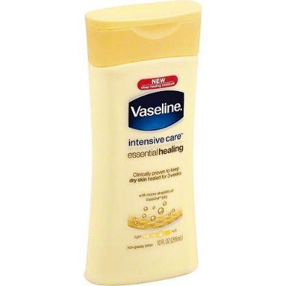 Picture of Vaseline Intensive Care Lotion Non-greasy Essential Healing 10 Oz