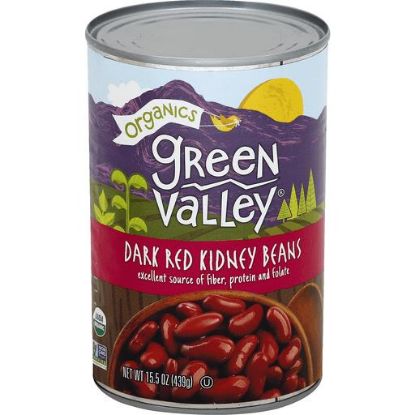 Picture of Green Valley Organics Kidney Beans Dark Red 15.5 Oz
