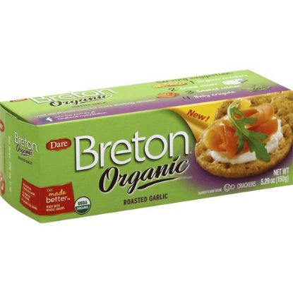 Picture of Breton Crackers Organic Roasted Garlic 5.29 Oz