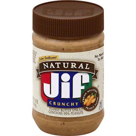 Picture of Jif Natural Peanut Butter Crunchy 16 Oz