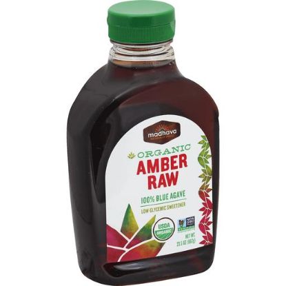 Picture of Madhava Organic Amber Raw Blue Agave Sweetener 23.5 Oz