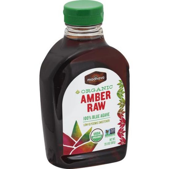 Picture of Madhava Organic Amber Raw Blue Agave Sweetener 23.5 Oz