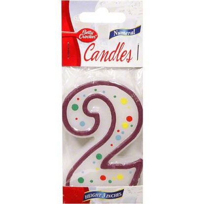Picture of Betty Crocker Candle Birthday Numeral 2 1 Ct