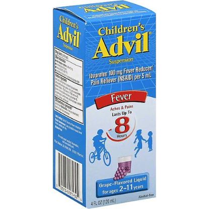Picture of Advil Children/'s Fever Bubble Gum Flavored Liquid 4 Oz