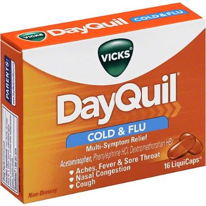 Picture of Vicks Dayquil Cold & Flu Multi-symptom Relief Liquicaps 16 Ct
