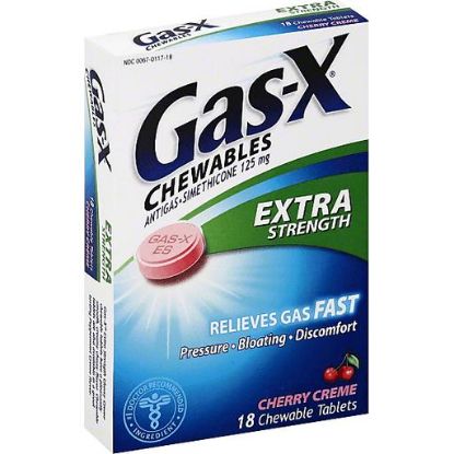 Picture of Gas X Extra Strength Chewable Tablets Cherry Creme 18 Ct