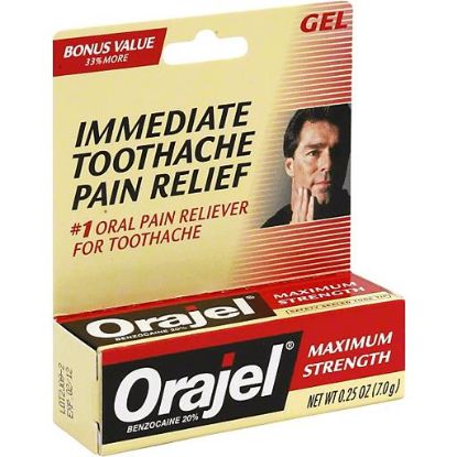 Picture of Orajel Instant Pain Relief Maximum Fast-acting Gel 0.33 Oz