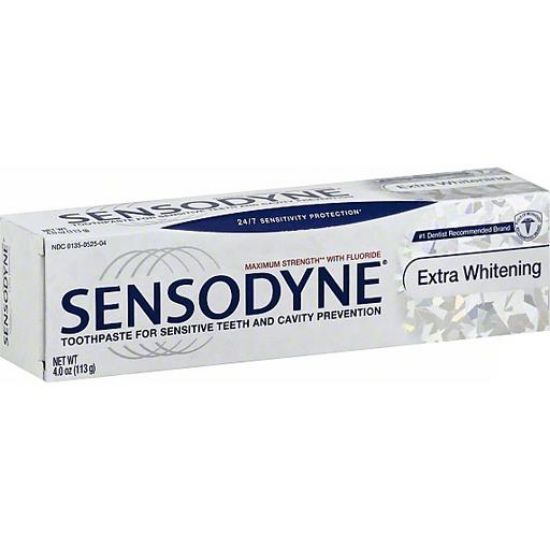 Picture of Sensodyne Toothpaste Maximum Strength With Fluoride Extra Whitening 4 Oz