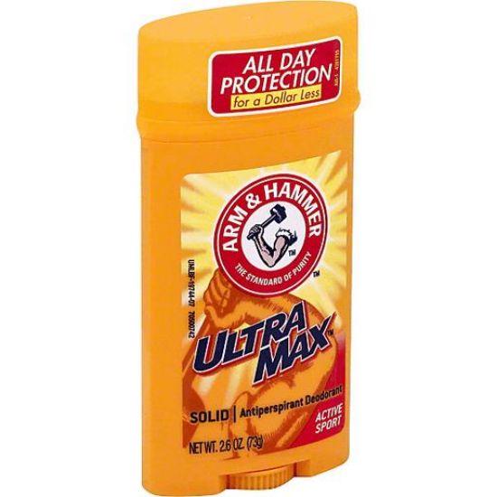 Picture of Arm & Hammer Ultra Max Antiperspirant Deodorant Solid Active Sport 2.8 Oz