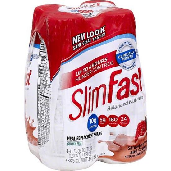Picture of Slimfast Original Meal Replacement Shake Strawberries & Cream 4 Pk