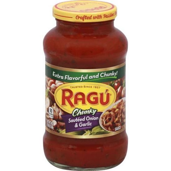 Picture of Ragu Chunky Sauteed Onion & Garlic Sauce 28 Oz