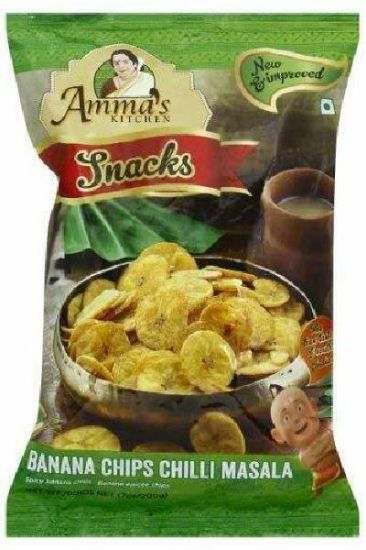 Picture of Amma/'s Kitchen Banana Chips Chilli Masala 200 Grams