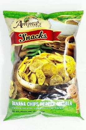 Picture of Amma/'s Kitchen Banana Chips Pepper Masala 200 Grams