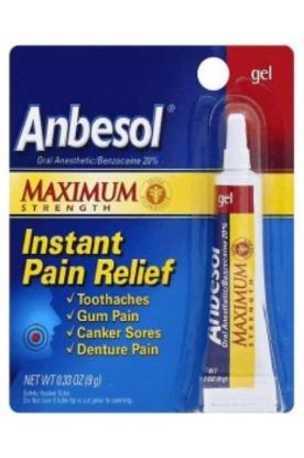 Picture of Anbesol Oral Anesthetic Maximum Strength Instant Pain Relief Gel 0.33 Oz