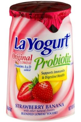Picture of La Yogurt Low Fat Probiotic Strawberry Banana Yogurt 6 Oz