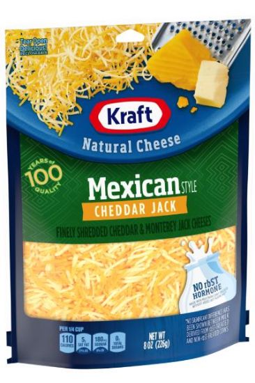 Picture of Kraft Natural Mexican Style Cheddar Jack 8 Oz