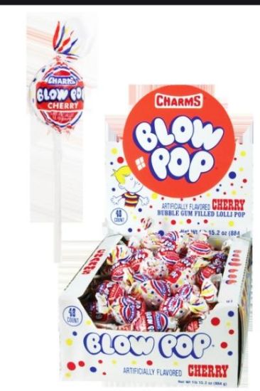 Picture of Charms Blow Pop Assorted Bubble Gum Filled Pops 10.4 Oz