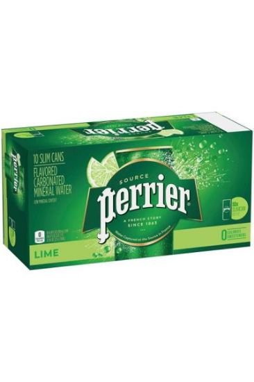 Picture of Perrier Lime Flavored Carbonated Mineral Water 10 Pk