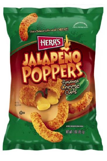 Picture of Herr/'s Jalapeno Poppers Flavored Cheese Curls 3 Oz