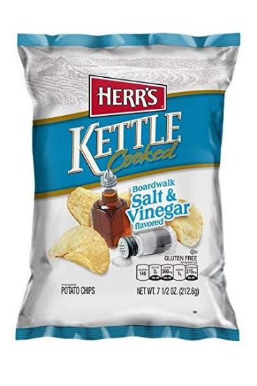 Picture of Herr/'s Kettle Cooked Boardwalk Salt & Vinegar 1.13 Oz
