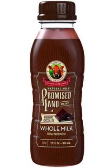 Picture of Promised Land Dairy Midnight Chocolate Whole Milk Drink 12 Oz