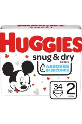Picture of Huggies Snug & Dry Diapers No 2 34 Pc