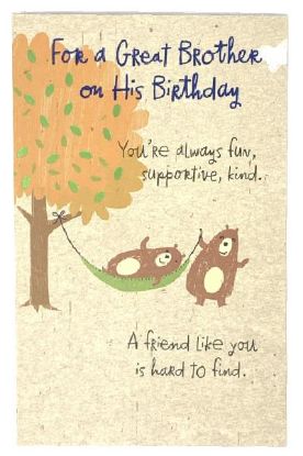 Picture of American Greetings Great Brother Birthday Card 1 Pc