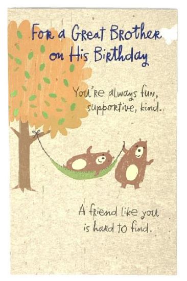 Picture of American Greetings Great Brother Birthday Card 1 Pc