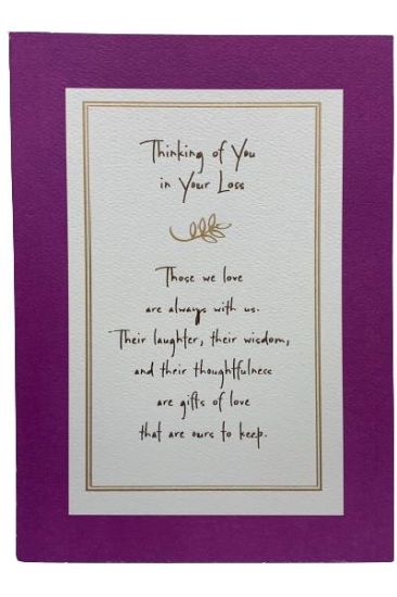 Picture of American Greetings Thinking Of You In Your Loss Sympathy Card 1 Pc