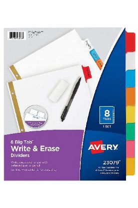 Picture of Avery Big Tab Insertable Poly Dividers 1 Pc