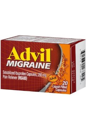Picture of Advil Migraine Ibuprofen Solubilized Liquid Filled Caps. 20 Tablet