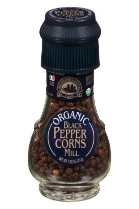 Picture of D&A Organic Black Peppercorns Mill 1.59 Oz