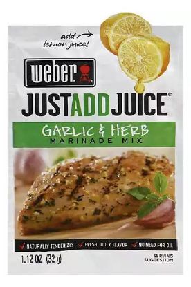 Picture of Weber Just Add Juice Garlic & Herb Marinade Mix 1.12 Oz