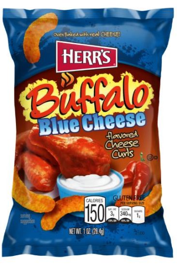 Picture of Herrs Buffalo Blue Cheese Flavored Curls 3 Oz