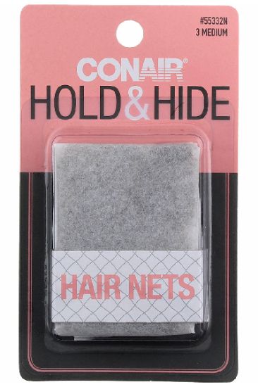 Picture of Conair Hold & Hide Hair Nets (3 Dark) 3 Pc