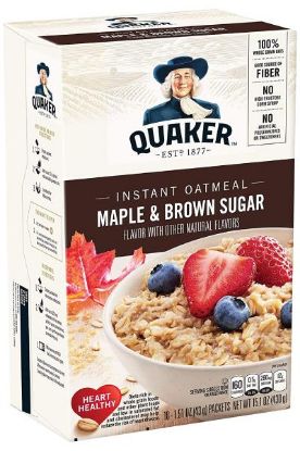 Picture of Quaker Instant Oatmeal Maple & Brown Sugar 15.10 Oz