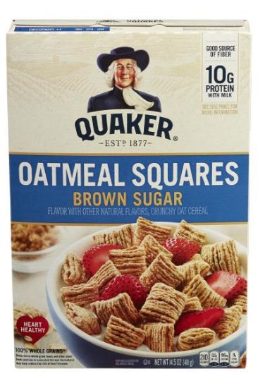 Picture of Quaker Squares Oatmeal Brown Sugar  14.5 Oz