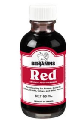 Picture of Benjamins Red Food Coloring 60 Ml