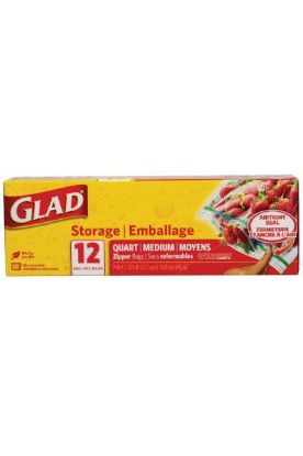 Picture of Glad Storage Quart Zipper Bag 12 Bags