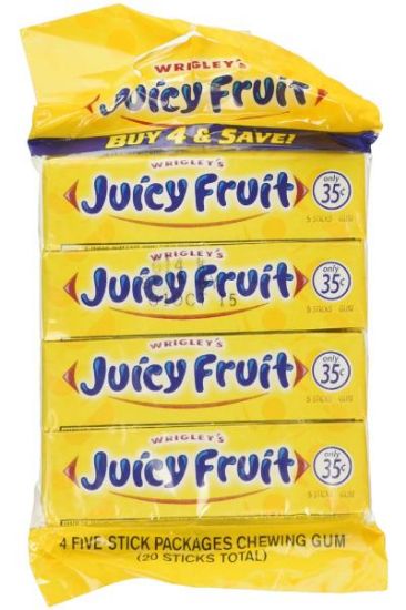 Picture of Wrigleys Juicy Fruit 4 Pk