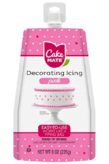 Picture of Cake Mate Decorating Icing Pink 8 Oz