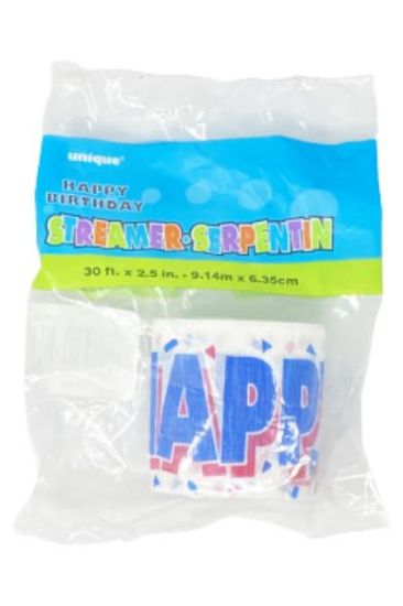 Picture of Unique Happy Birthday Streamer 30 Ft