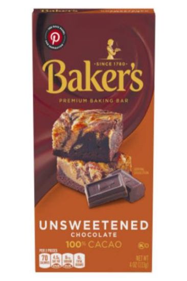 Picture of Baker/'s Unsweetened Chocolate 4 Oz