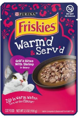 Picture of Purina Warmd & Serv/'D Grill/'D Bites With Shrimp In Gravy 3.50 Oz