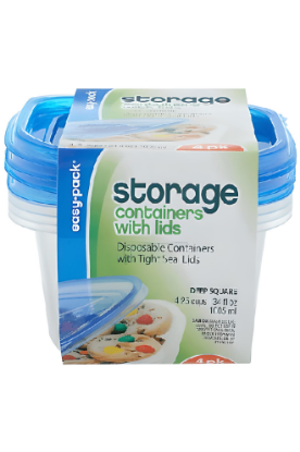 Picture of Easy Pack Storage 3 Compartment Food Container With Lid 1 Pc