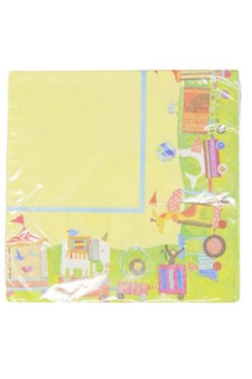 Picture of Unique Circus Beverage Napkin 2 Ply 16 Pc