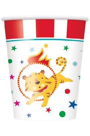 Picture of Unique Circus Disposable Cups 8 Count 9 Oz