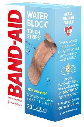 Picture of Johnson & Johnson Water Block Tough Strips Bandage 20 Pc